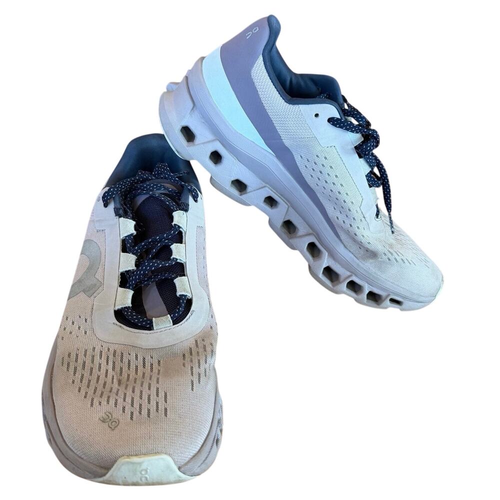 On Cloudmonster Running Shoes Pearl Arctic Purple Womens Sz 9.5 Sneakers Active